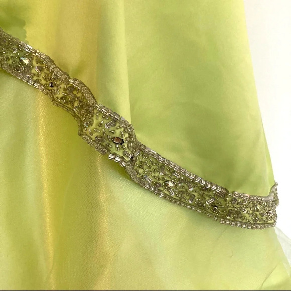 The Cool Collection Rhinestone Mermaid Prom Dress Lime Green 2 XS - Picture 7 of 9